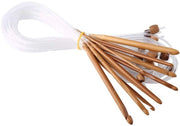 Set di ago per cucire 12 misure - Bastone di bambù vermicellato - Ago intercambiabile - Cavo in plastica - Manico comodo - Superficie liscia - Ago a maglia per lana