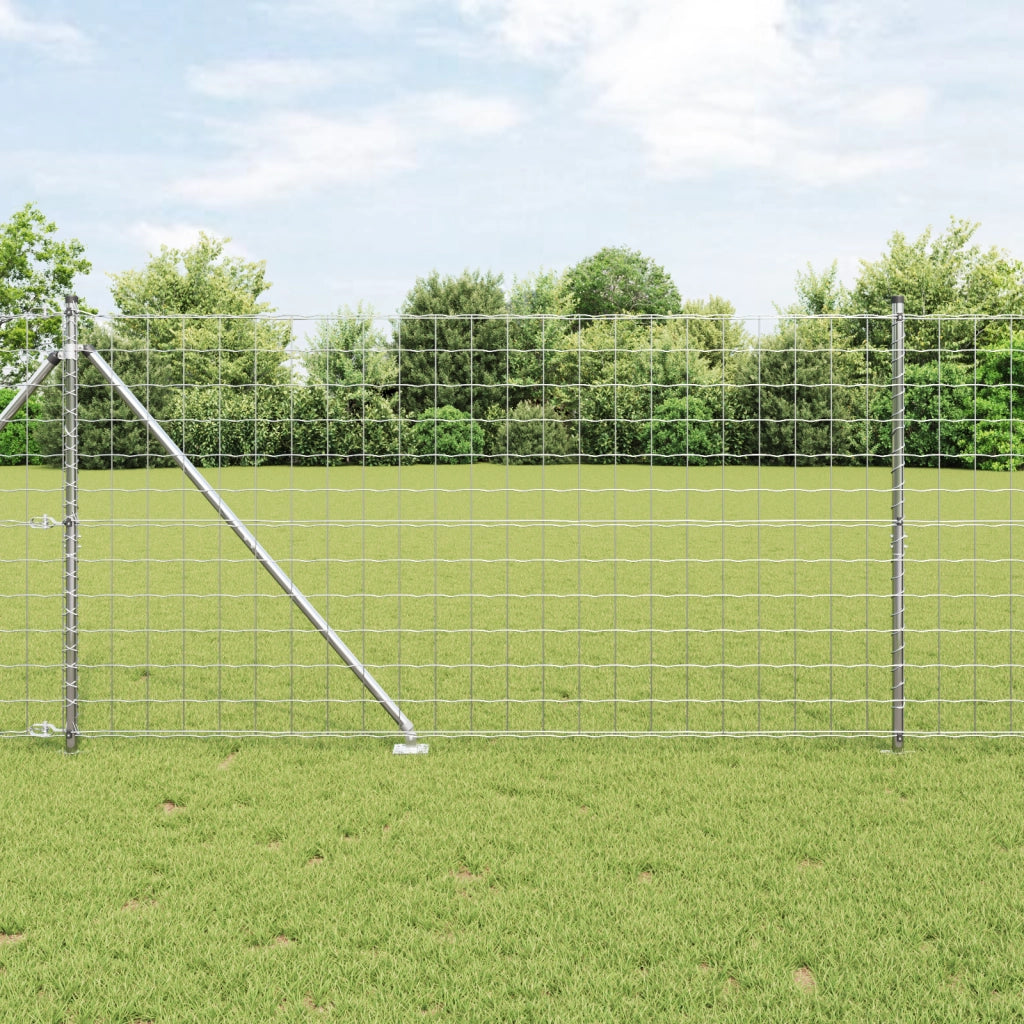 Euro Fence con 13 pali a spillo 1.2x25 m Acciaio zincato