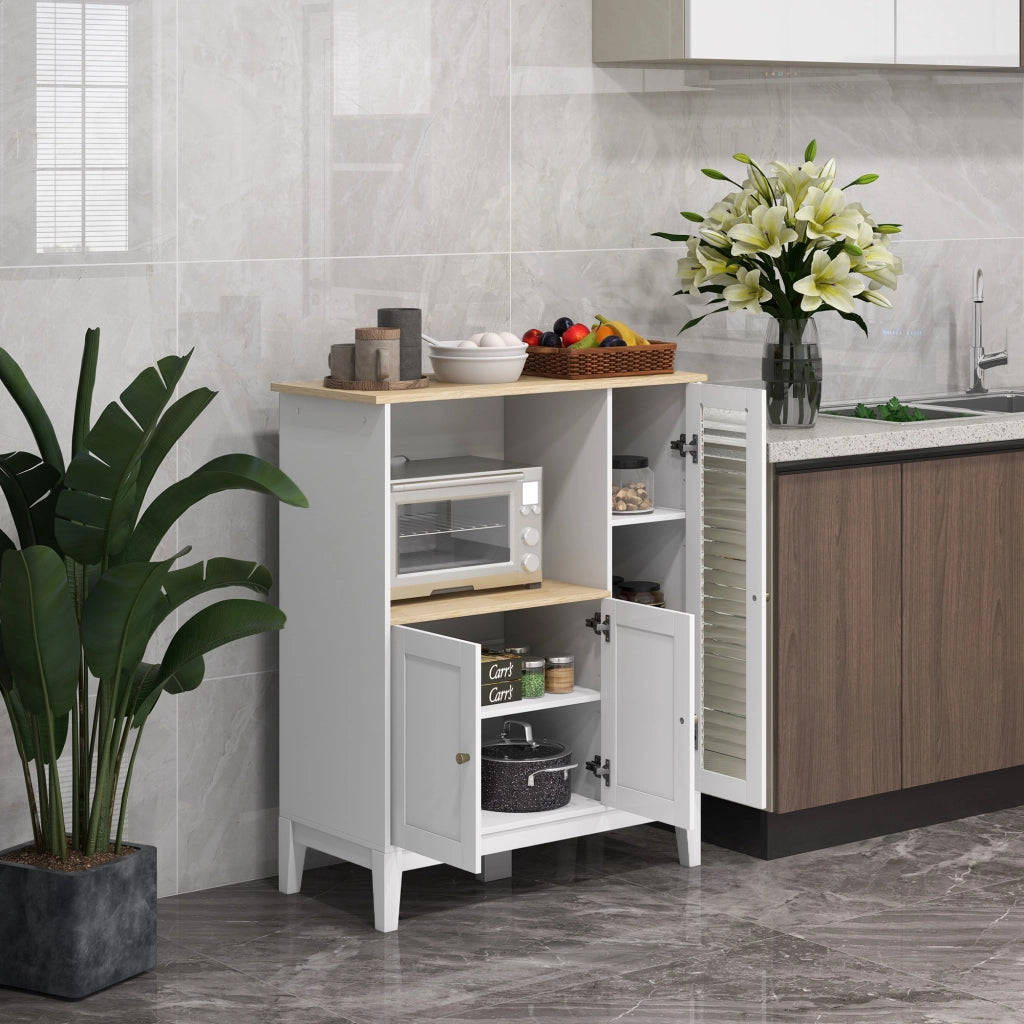 Mobile da cucina con 3 ante e ripiani ¨C zephmum ¨C bianco 80x35x97