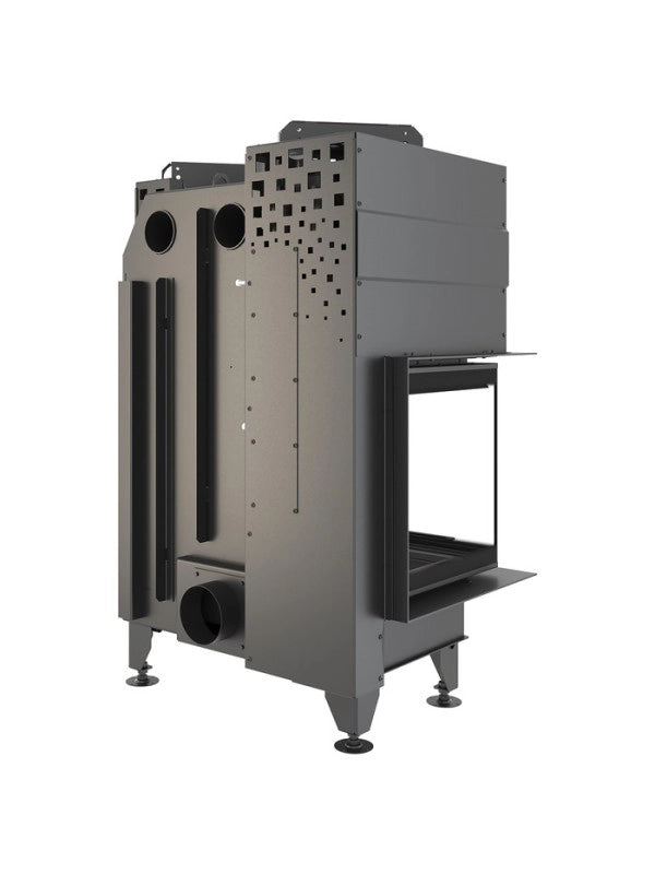 Caminetto ad angolo Nero Inserto Apertura sinistra Energy Up 75x50x47 (15,1 kW) ECO