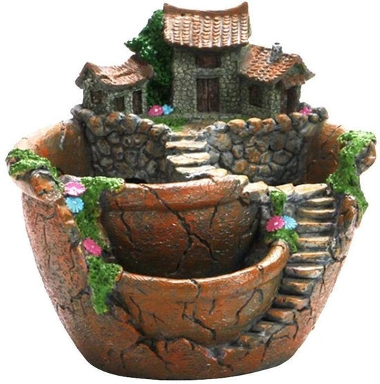 Mini vaso per piante decorative per interni/esterni - materiale leggero impermeabilizzato - progettazione multi-strato - adatto per il giardinaggio - vaso per piante.