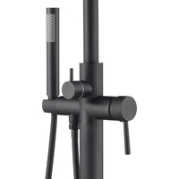 Ogomondo miscelatore a pavimento per vasca freestanding black mumbai in ottone *** finitura- nero opaco, confezione 1