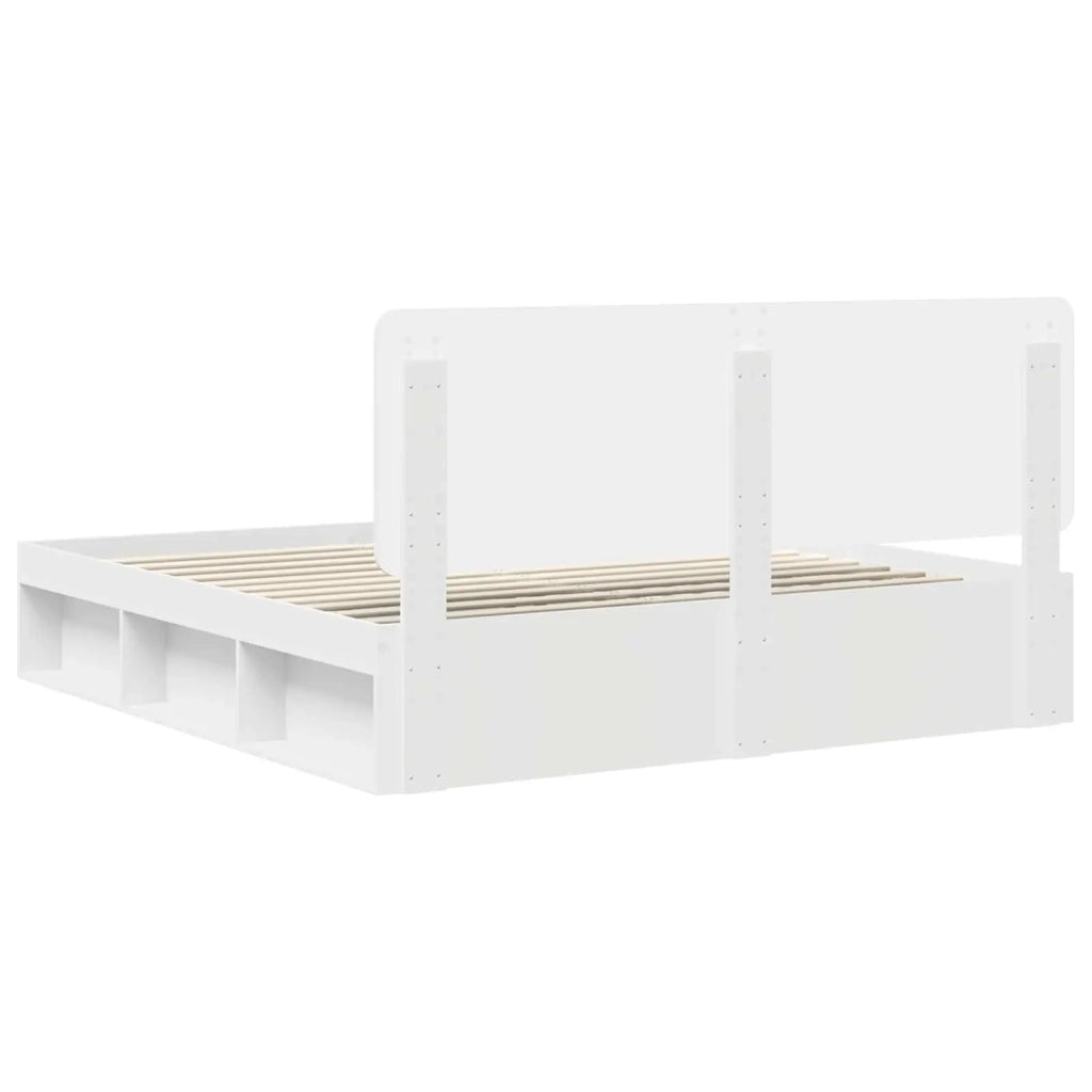 Struttura del letto Bianco 200 x 200 cm Pino massello