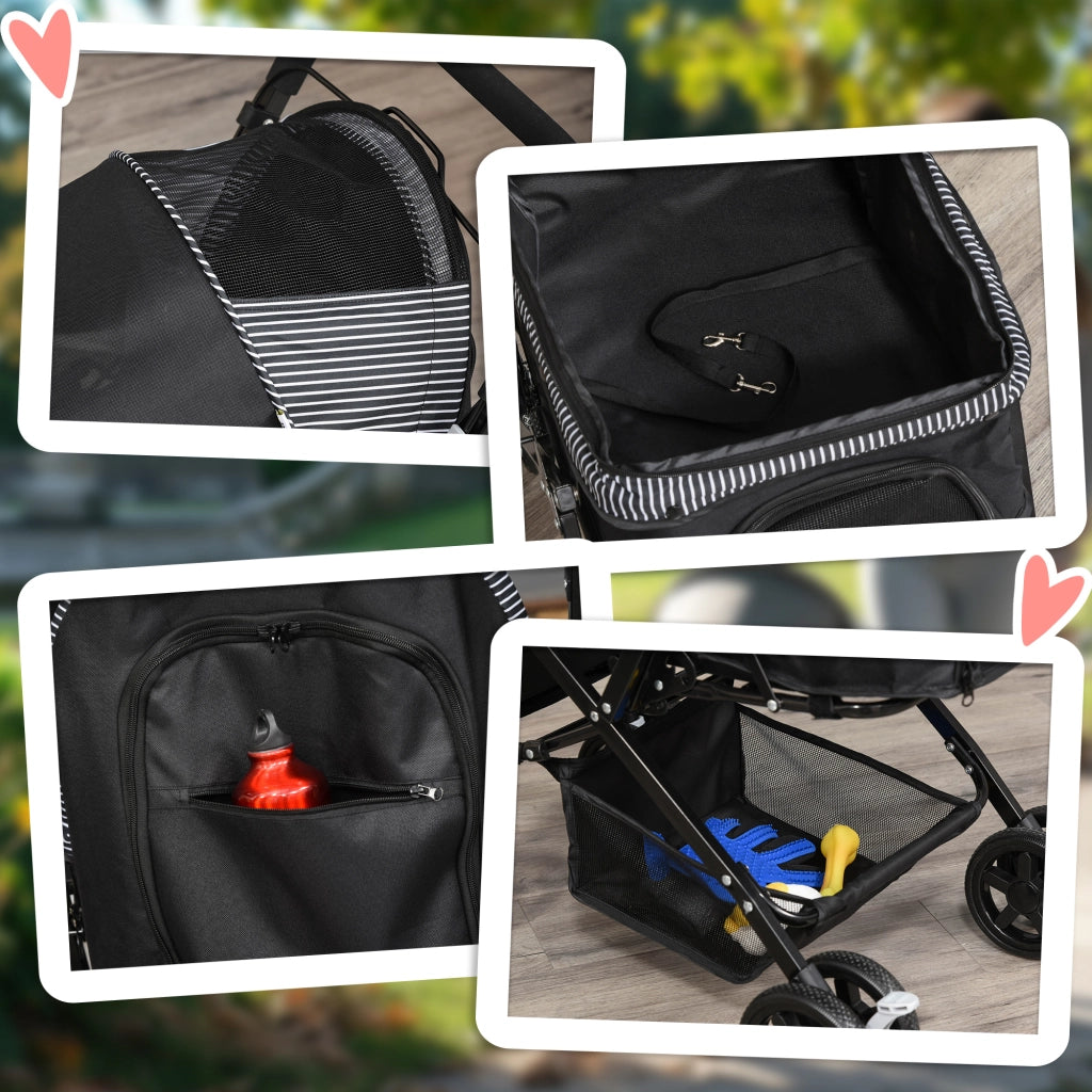 Carrello per Cani Pieghevole ¨C zephmum ¨C Nero