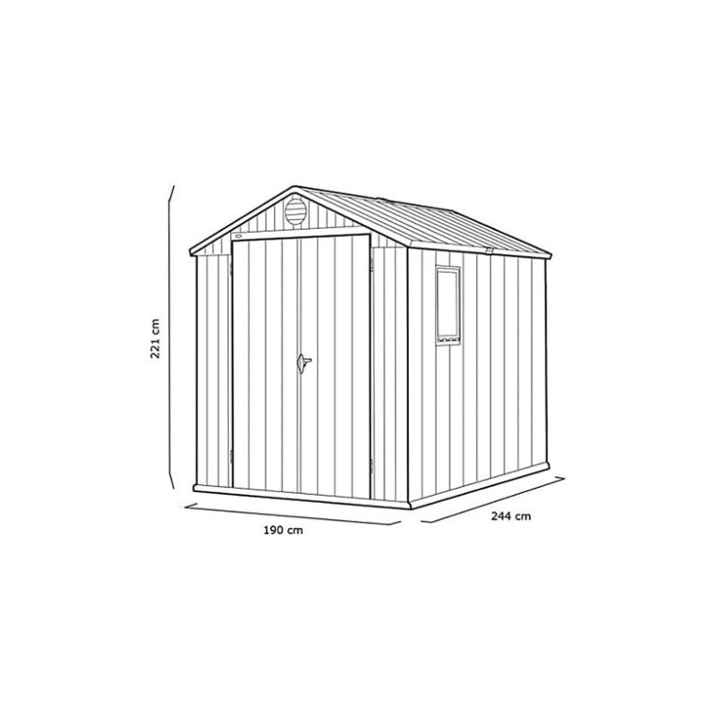 Casetta Keter Darwin 6x8 marrone cm 190x244x221 h