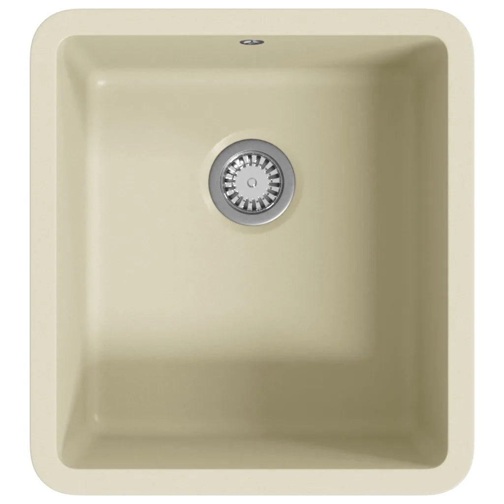 Lavello da Cucina in Granito Vasca Singola-Lavandino-Lavabo Beige 927498