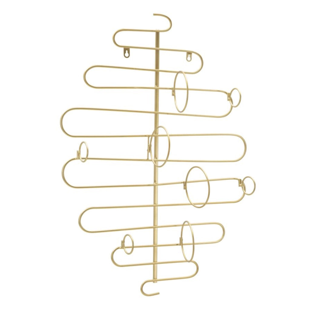 Porta Bottiglie VKH326, Oro, Metallo, 53x13x72 cm