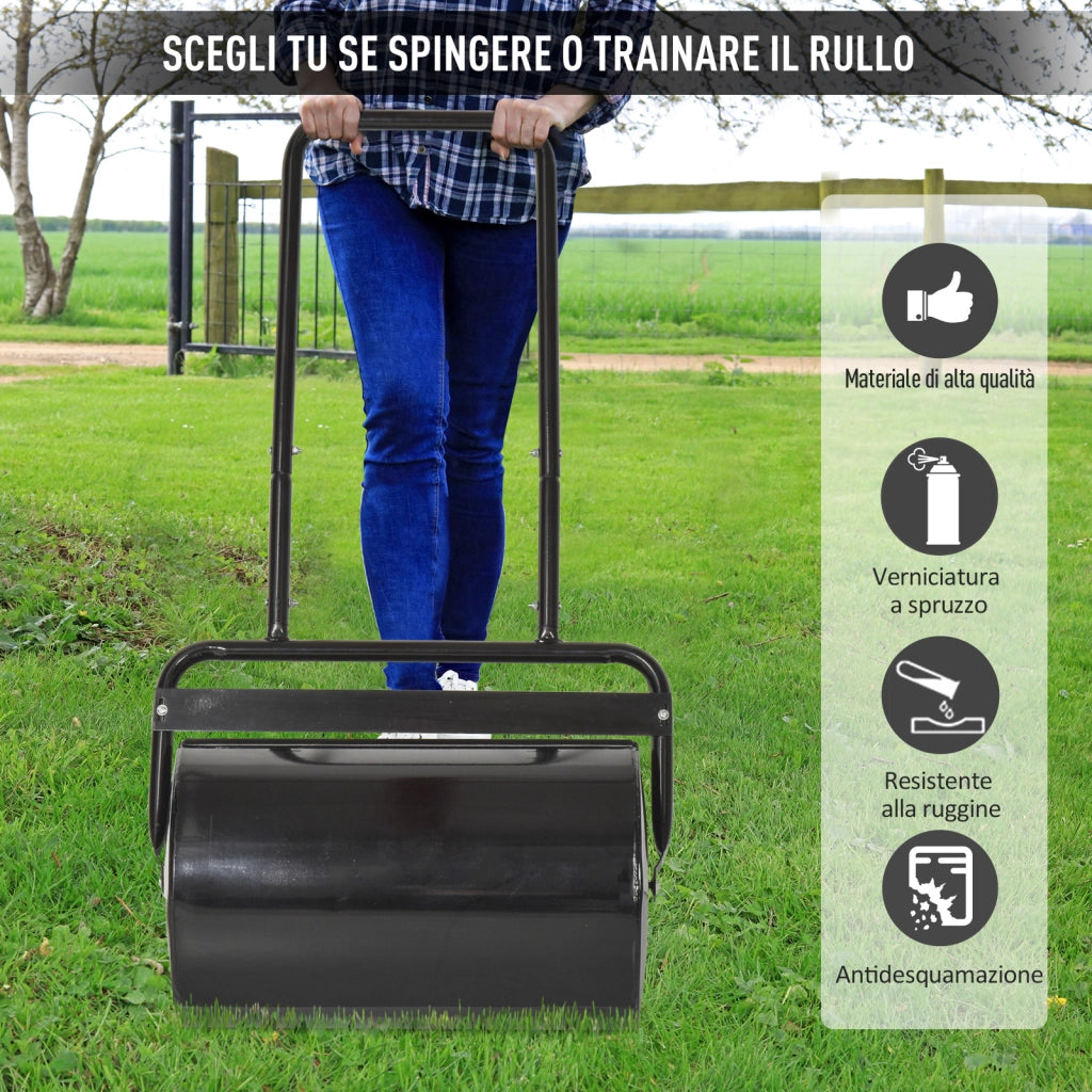 Rullo da Giardino in Metallo Nero ¨C zephmum ¨C ¦µ32x50cm