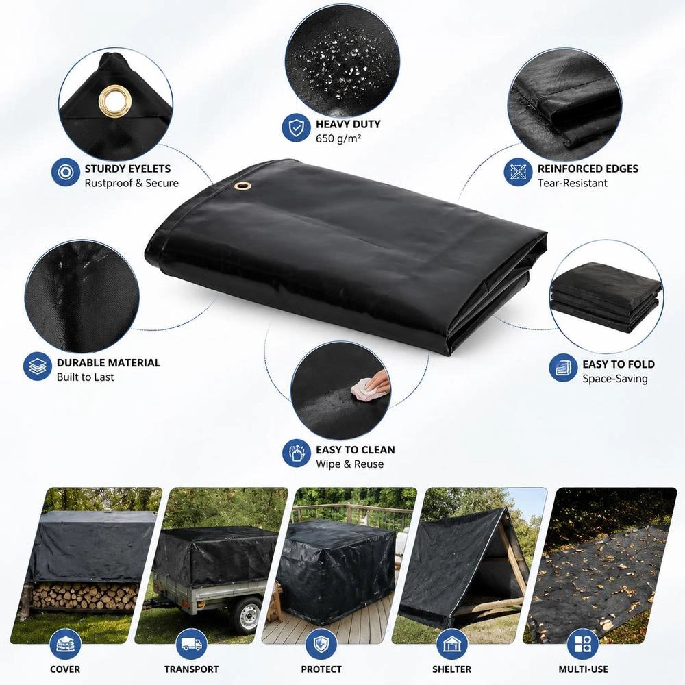Tarpaulin 650 G/square Meter 3x6 M