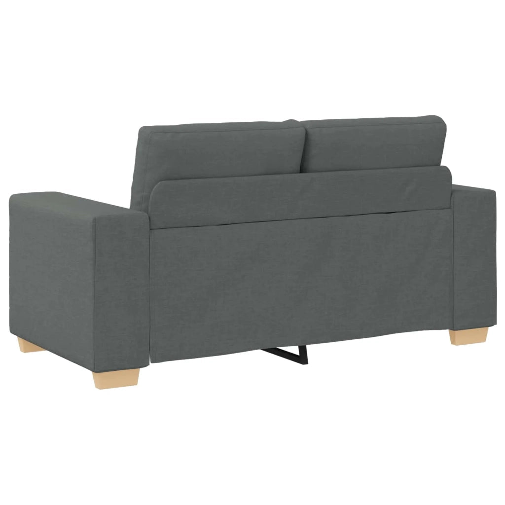 Divano 3 pcs Grigio scuro 221 x 80 x 80 cm Tessuto misto lino 3324629