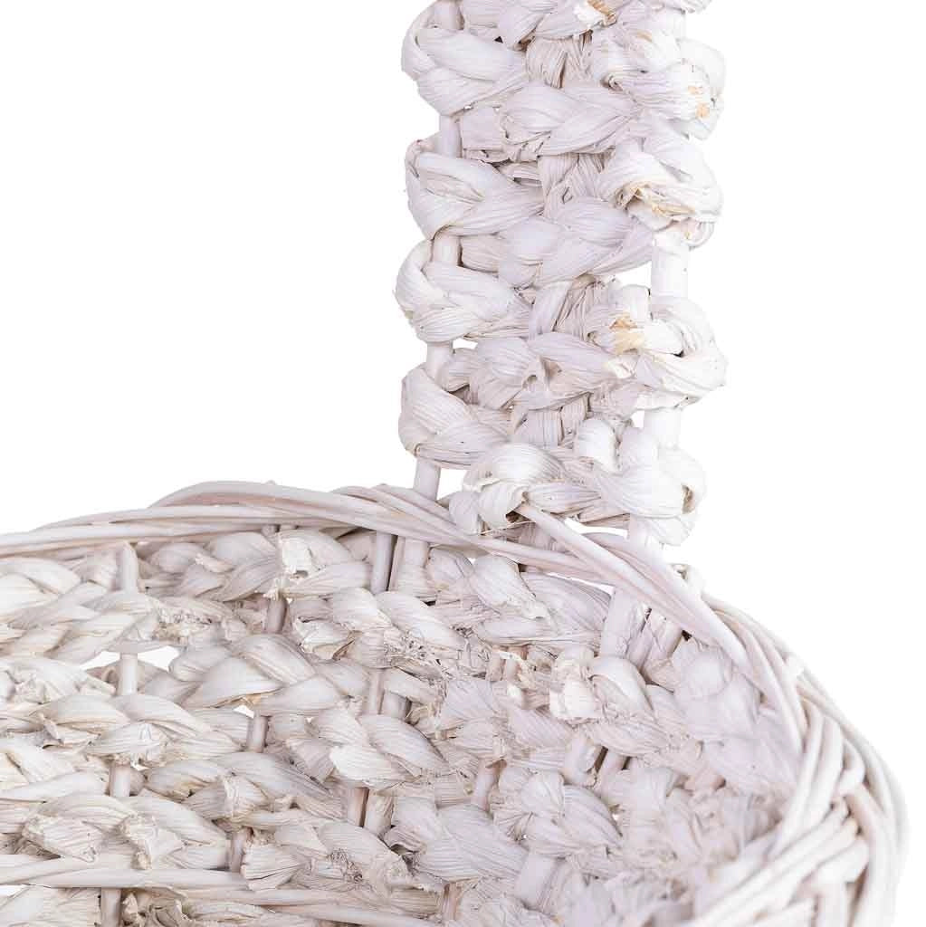 Cesto in vimini bianco 38x31x13/16/43h cm