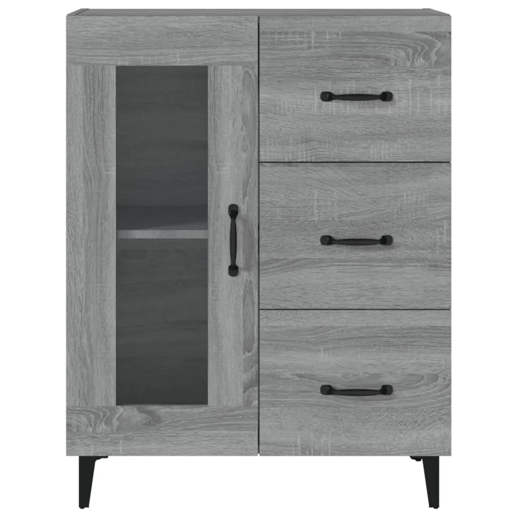 Credenza Grigio Sonoma 69,5x34x90 cm in Legno Multistrato 817367