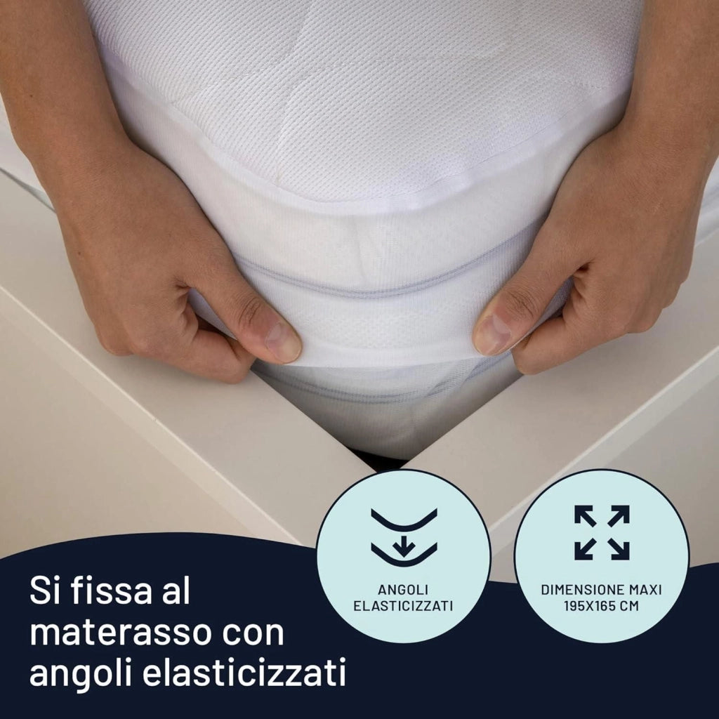 Imetec 16728 Scaldasonno Adapto Maxi Coprimaterasso Singolo 195x90 cm 150W 6 Temperature Basso Consumo Tessuto Anallergico colore Bianco