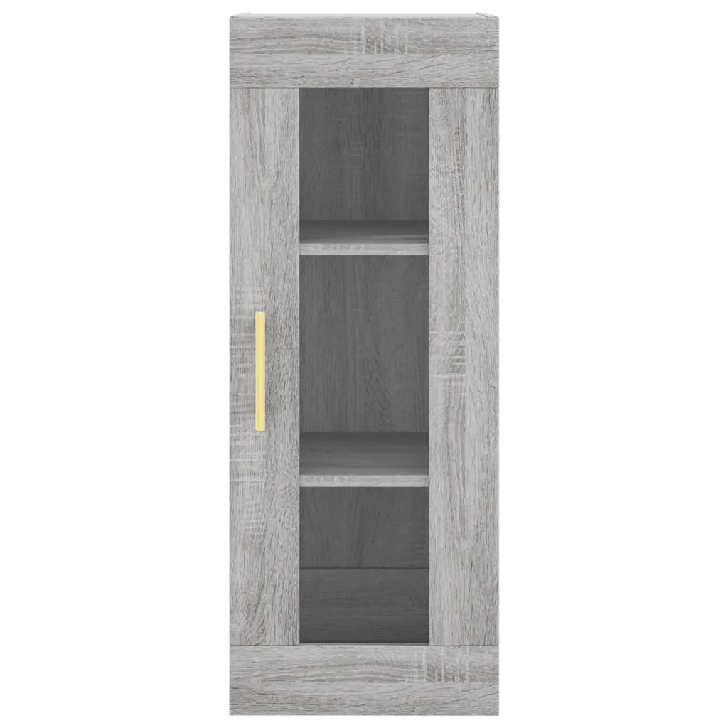 Credenza-Buffet-Armadio da cucina Grigio Sonoma 34,5x34x180 cm in Legno Multistrato 590285
