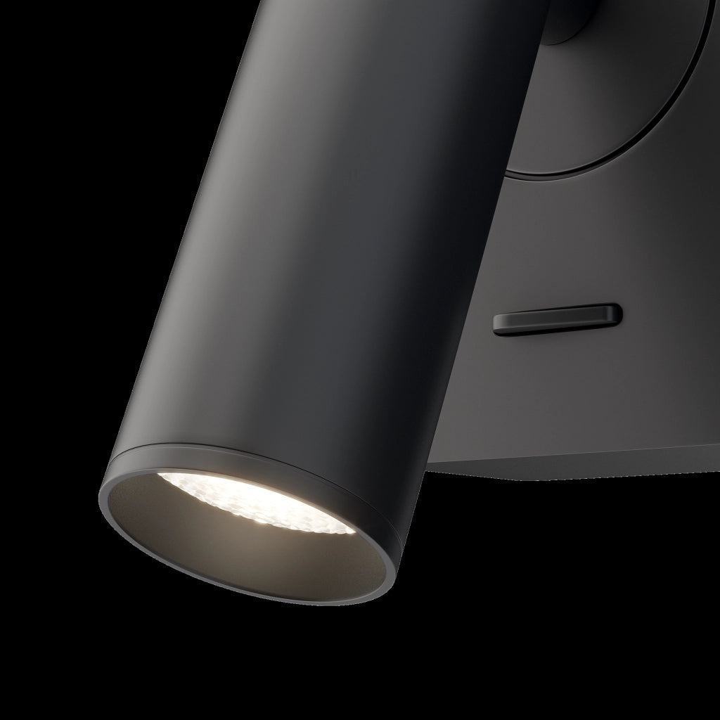 Maytoni applique moderna Mirax 1 luce LED integrato nero metallo