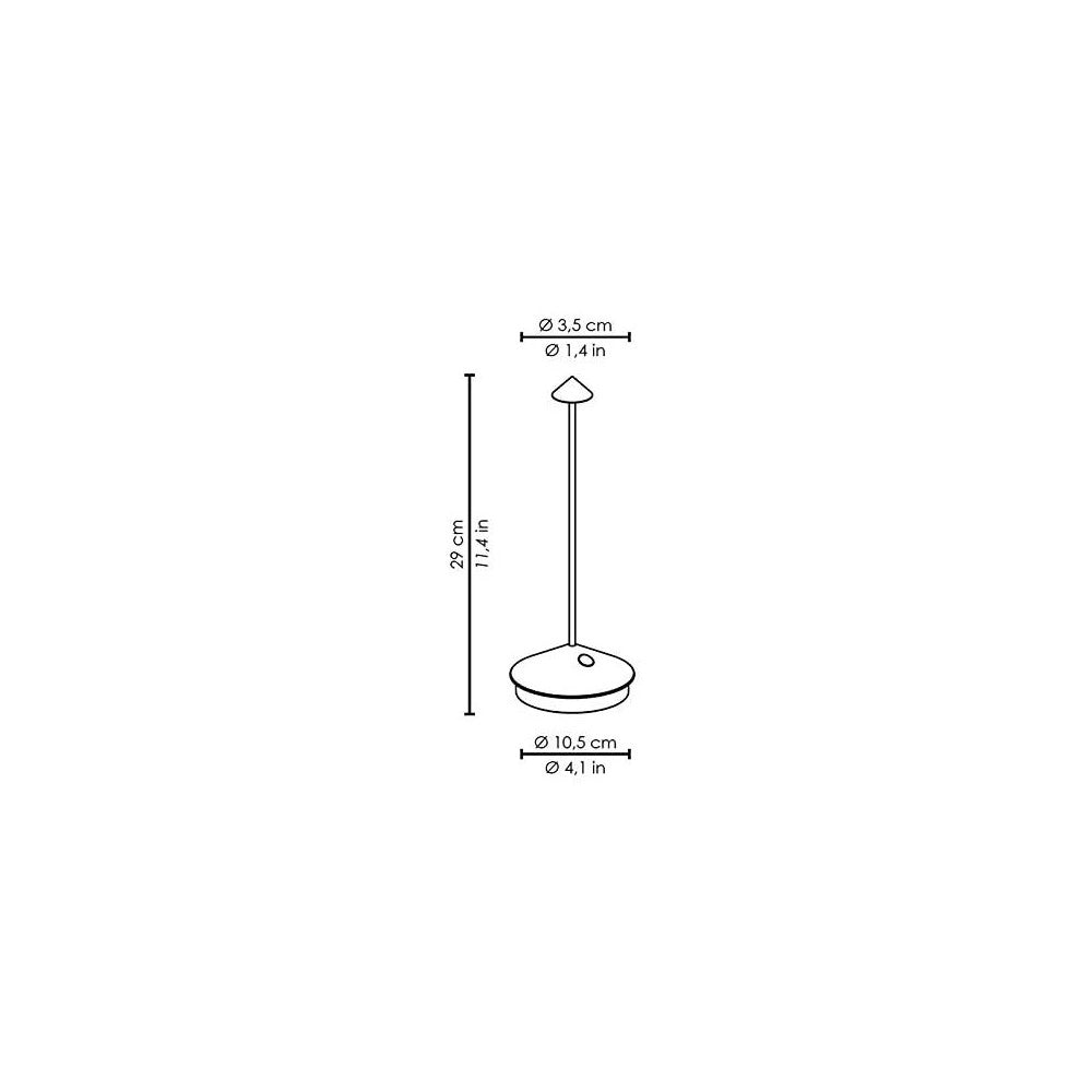 Lampada a led da tavolo Pina Pro Sabbia ricaricabile e dimmerabile senza fili Zafferano
