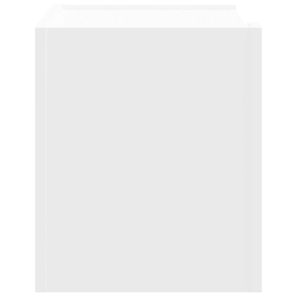 Comodino | Armadio da Notte | Mobiletto da notte a Parete Bianco 45x30x35 cm