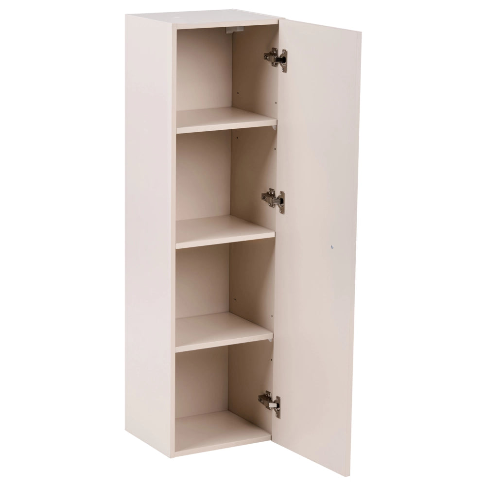 Mobile da bagno sospeso con struttura in MDF beige e 4 ripiani, stile glamour