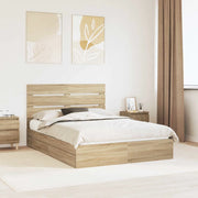 Letto con Contenitore con testiera Rovere Sonoma 160 x 200 cm 3411884