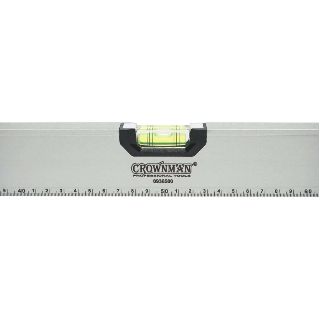 Nivella magnetica in alluminio, 1000mm, con 3 bolle di livello e righello graduato 0-100cm, Crownman