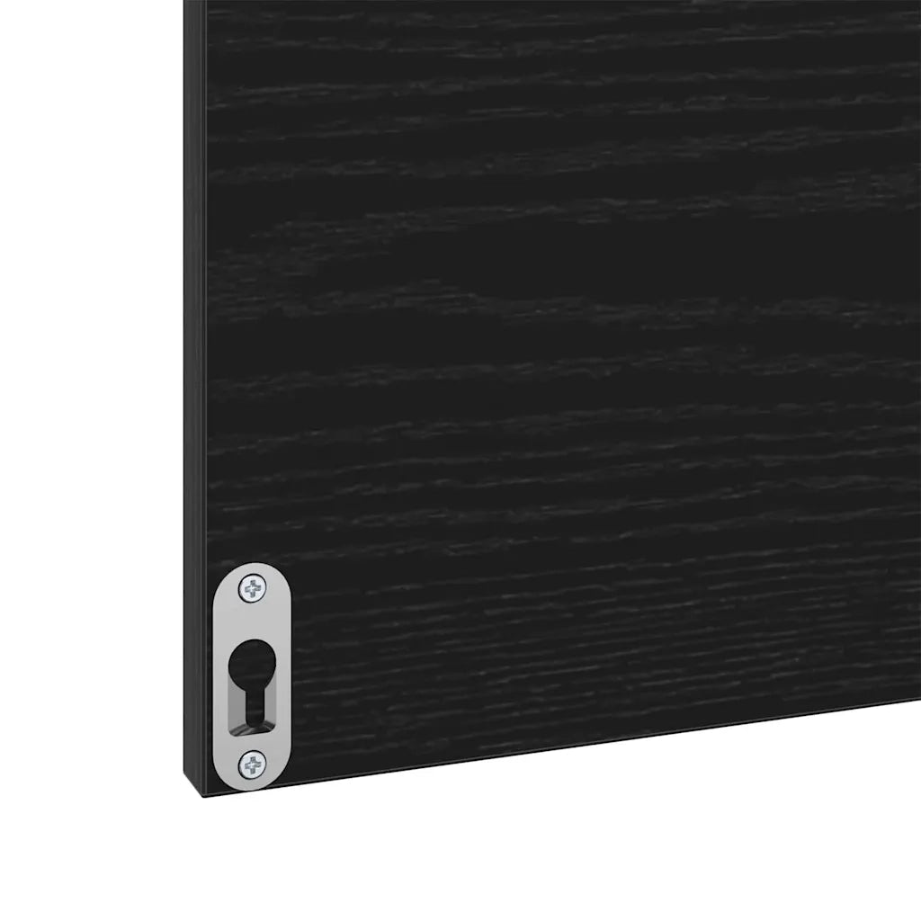 Set di mobili per il bagno 3 pcs Rovere Nero Legno multistrato 3393502