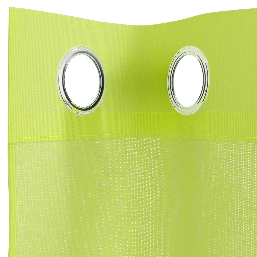 Tende in Voile con Occhielli 2 pz Verde Mela 140x175 cm