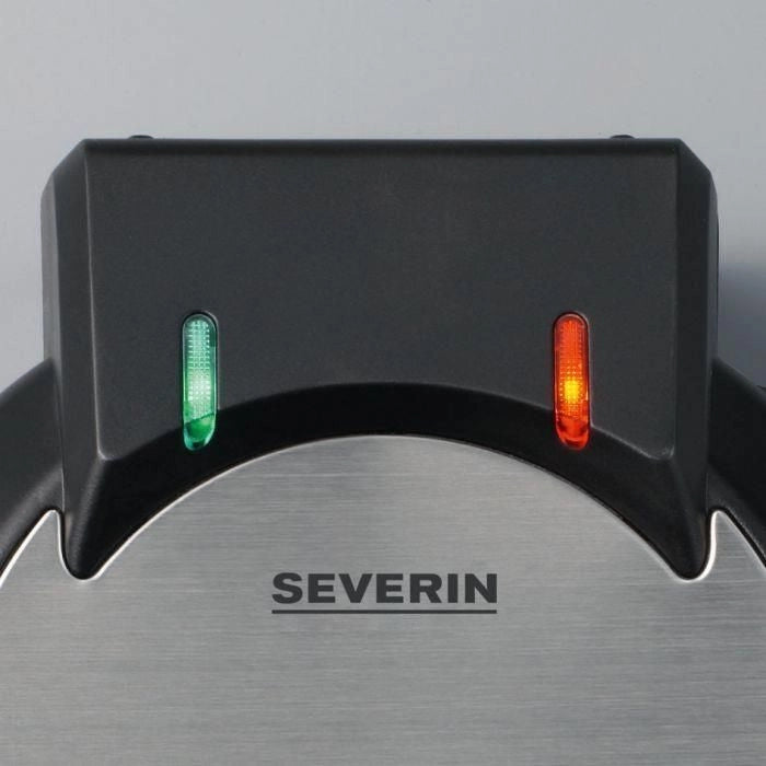 Severin WA 2103 piastra per waffle 4 waffle 1200 W Nero, Argento