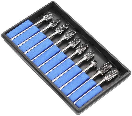 Set di seghe in acciaio duro da 10 pezzi con lama doppia in acciaio duro - manico da 235 mm