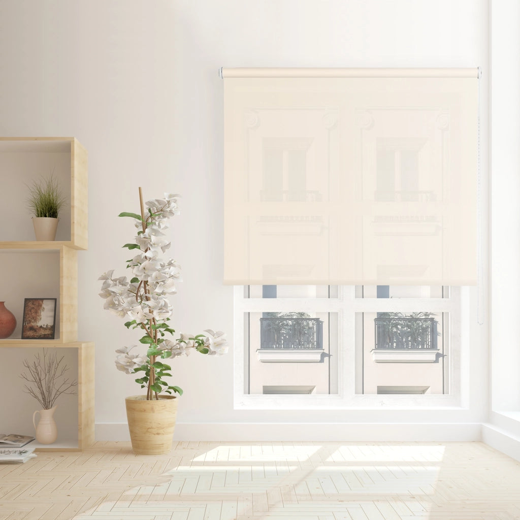 VIEWTEX Tenda a rullo Screen  10% Grado di apertura beige 75 x 250 cm - Made in Europe - 5 anni di garanzia
