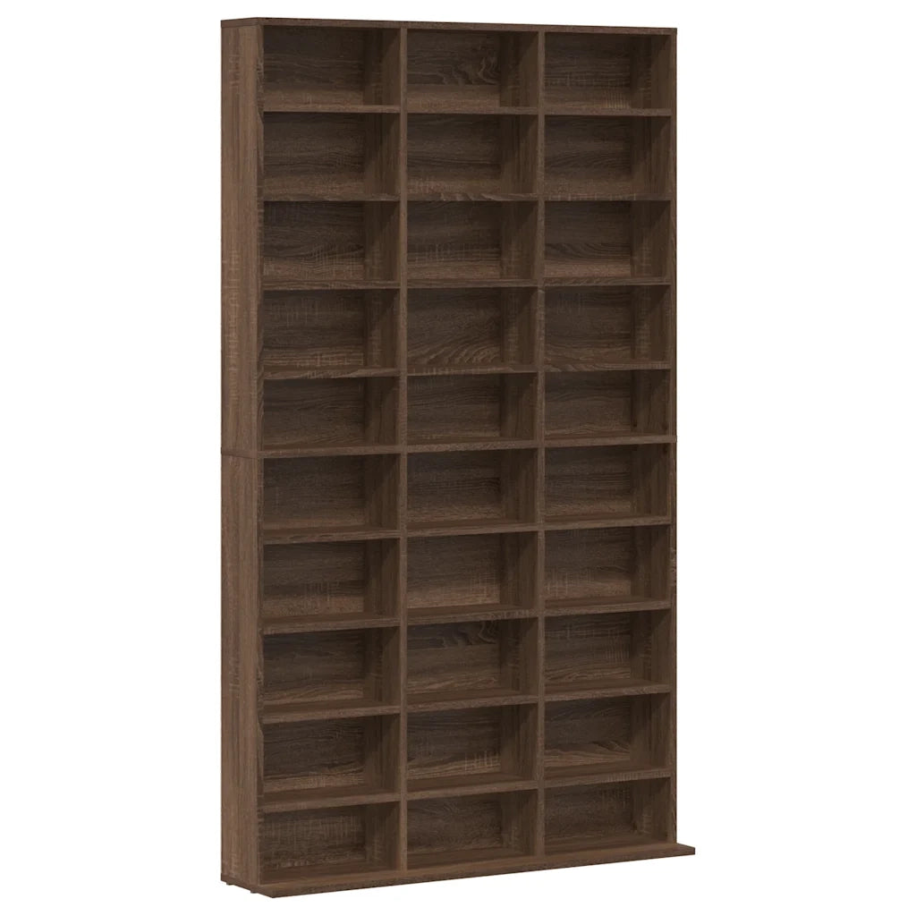 Mobile Porta CD Rovere Marrone 102x23x177,5cm Legno Multistrato 815092