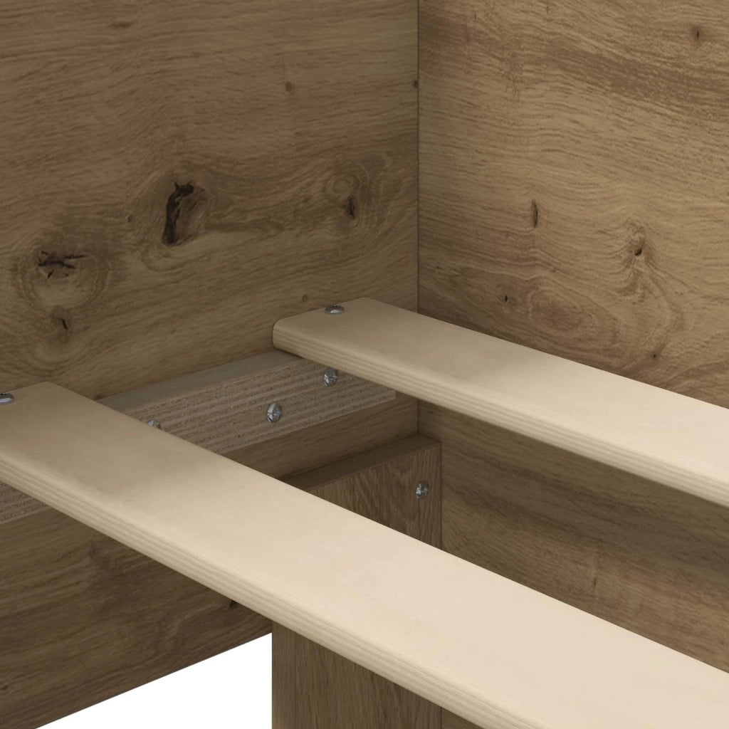 Struttura letto con testata Rovere Artigianale 80 x 200 cm