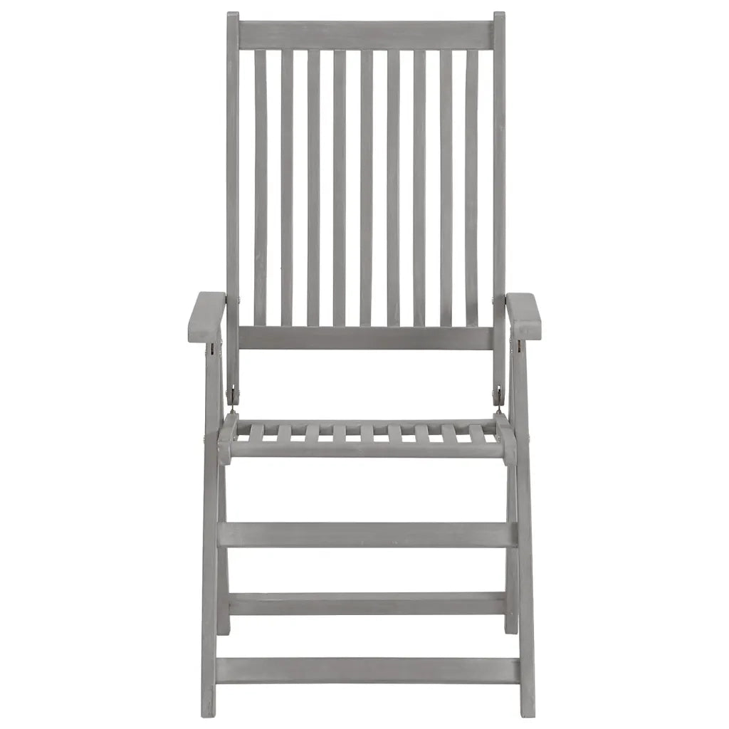 Sedie da Giardino Reclinabili 4 pz con Cuscini Massello Acacia 3065384