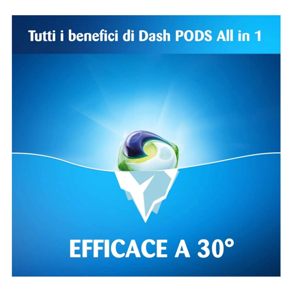 Dash allin1 pods detersivo per lavatrice in monodosi ambra 4 confezioni da 30 capsule