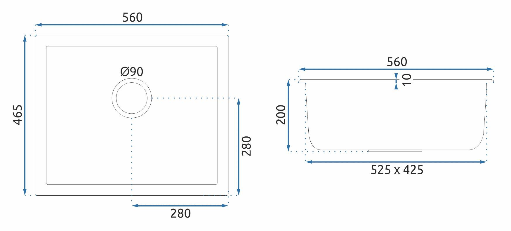 Lavello Granit Nels Black Dots