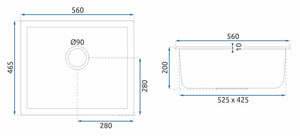 Lavello Granit Nels Black Dots