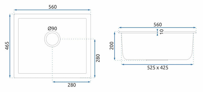 Lavello Granit Nels Black Dots
