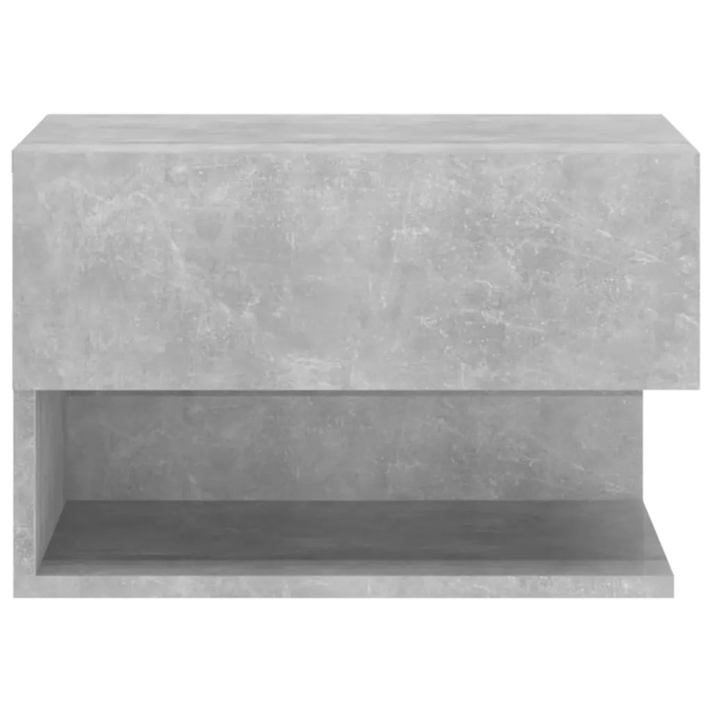 Comodini a Muro 2 pz Grigio Cemento 810962
