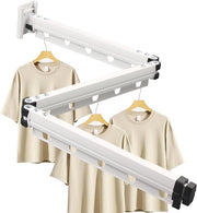 Droogrek op stelo per fissaggio alla parete - spaziale e rotante - bianco - alluminio - 126 cm