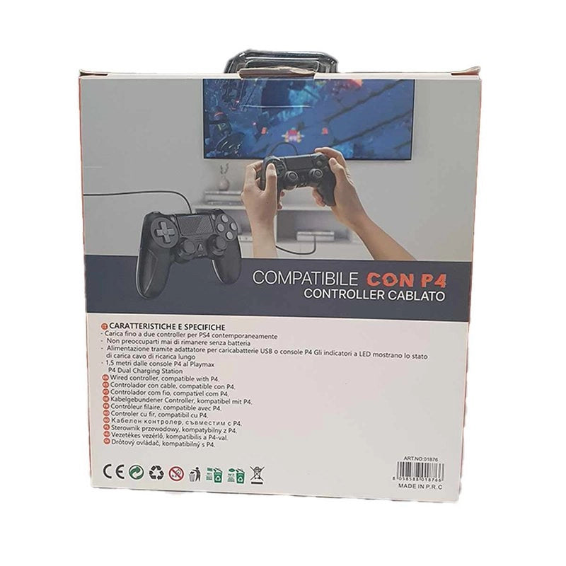 Joystick per PS4 USB 2.0 Gaming Plug N Play Controller da Gioco per Computer Fisso e Console Massima Precisione e Costruzione Durevole