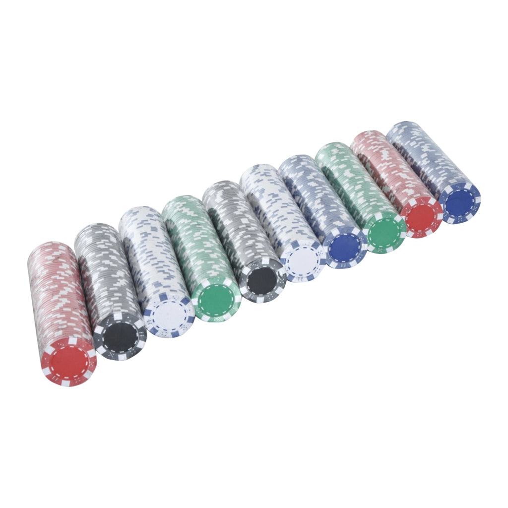 Set Poker Professionale 500 Fiches ¨C Xylo ¨C Con 2 Mazzi Carte e 5 Dadi in Valigetta Alluminio