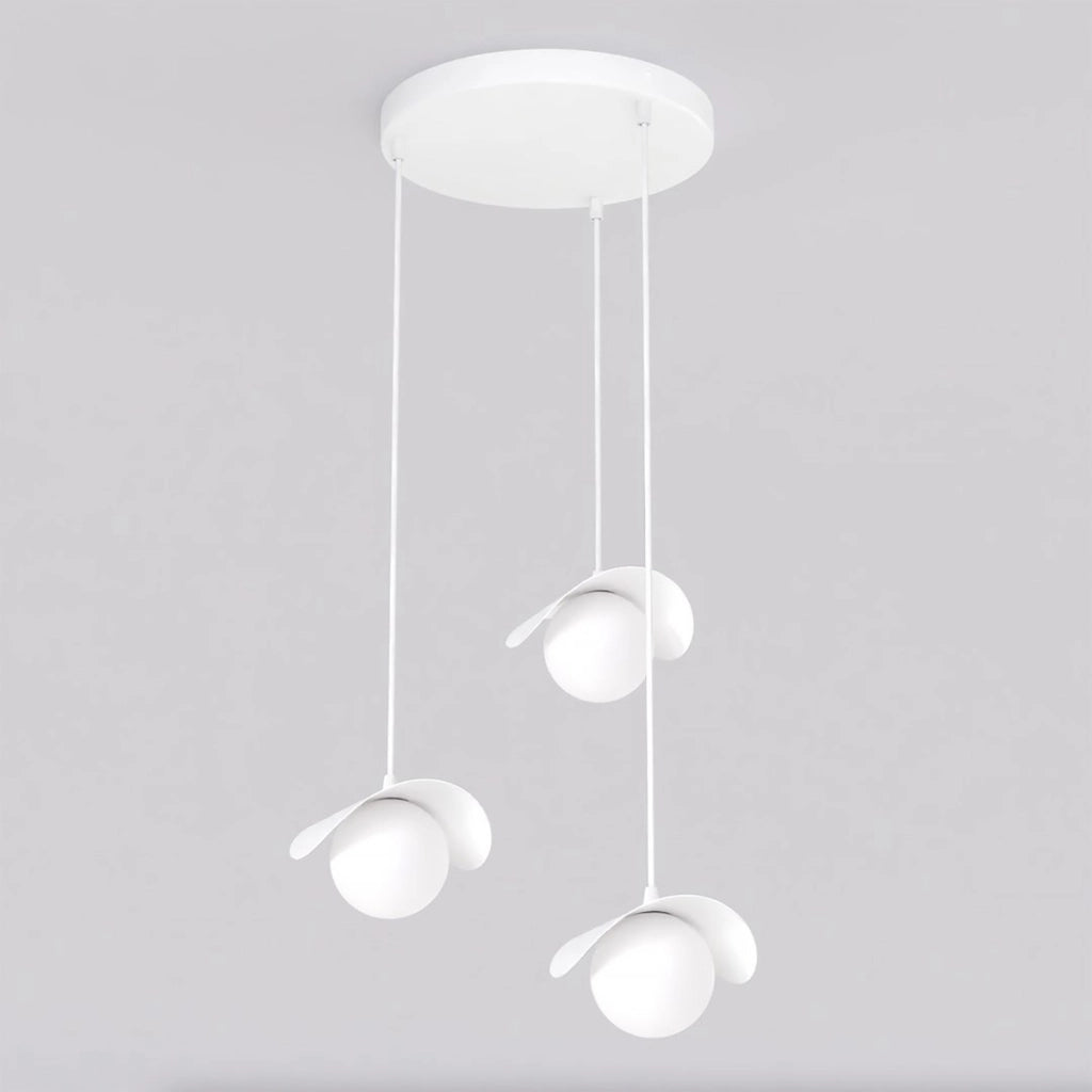 Lampada a sospensione Ritual in acciaio bianco opaco