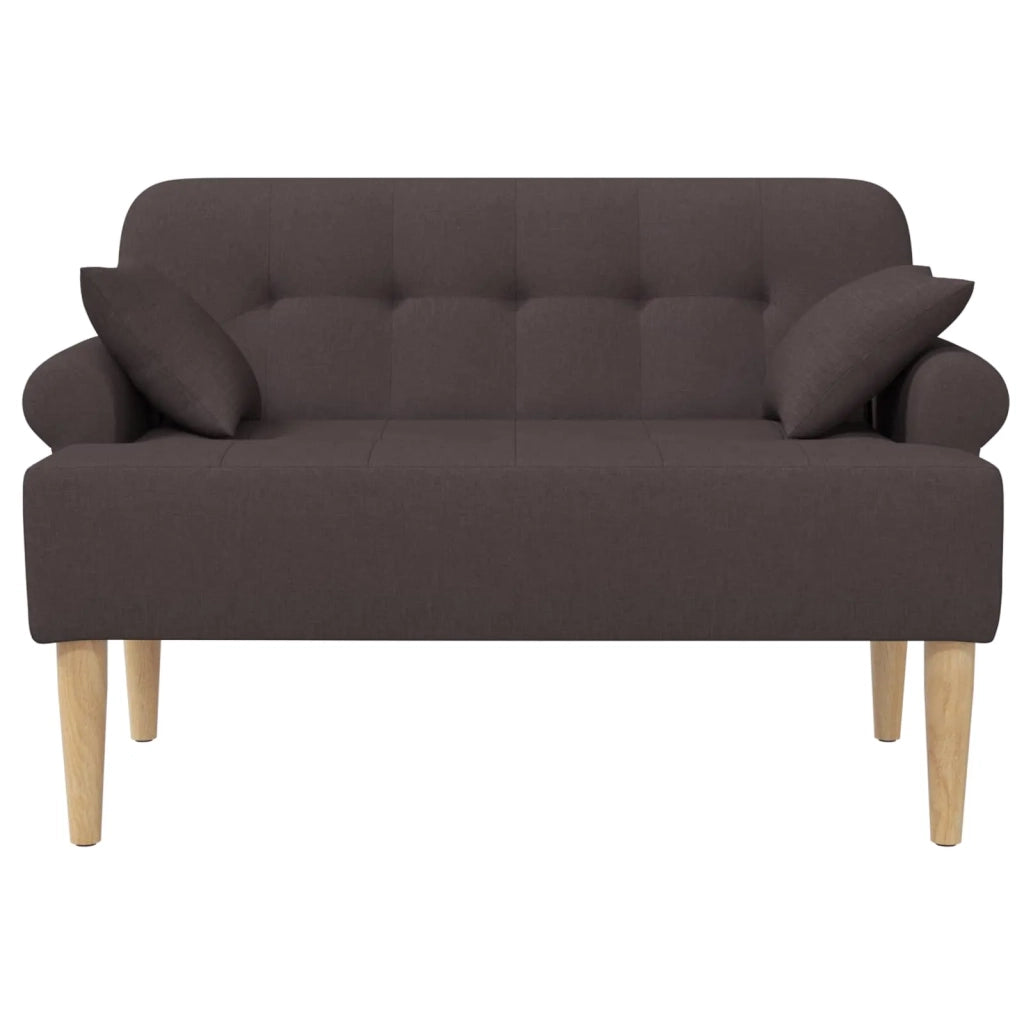 Loveseat con bottoni imbottiti Marrone Scuro 120 x 65 x 79 cm 42041813
