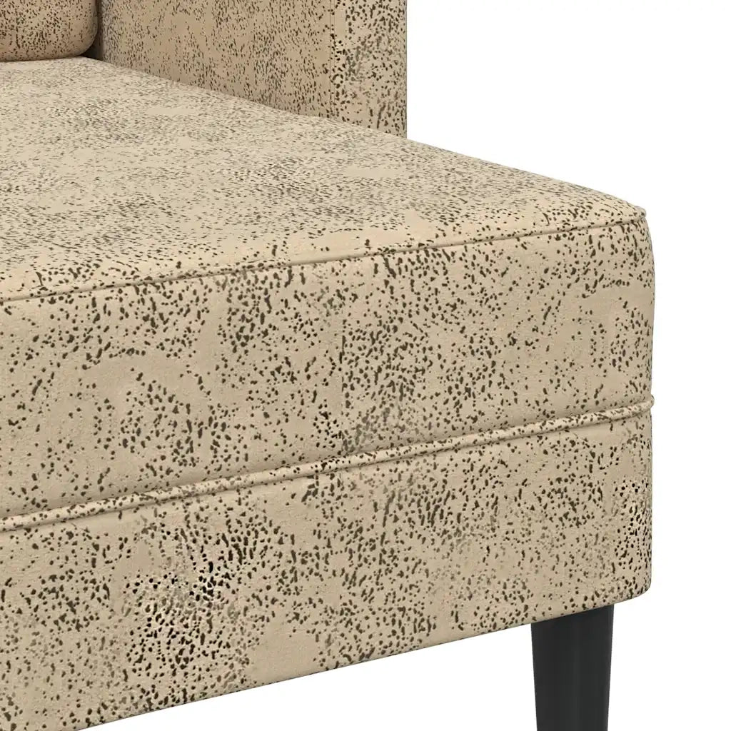 Divano 2 Posti con Chaise a L Grigio Chiaro 125 cm Similpelle 4107089