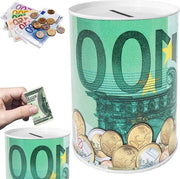 Spazio di risparmio da 10 x 75 cm - Cassetto di risparmio in metallo - Risparmia banconote - Idea di regalo per compleanno Natale anniversario
