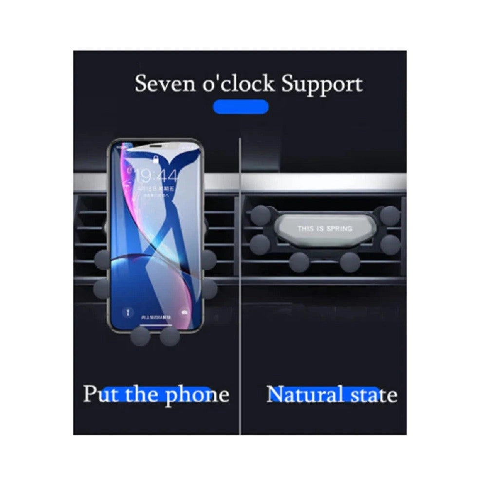Trade Shop - Porta Cellulare Per Auto Supporto Telefono Staffa 6 Morsetti In Silicone Q-zj017 -