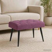 Panchina con bottoni imbottiti Viola 60 x 40 x 45 cm Velluto 42038556
