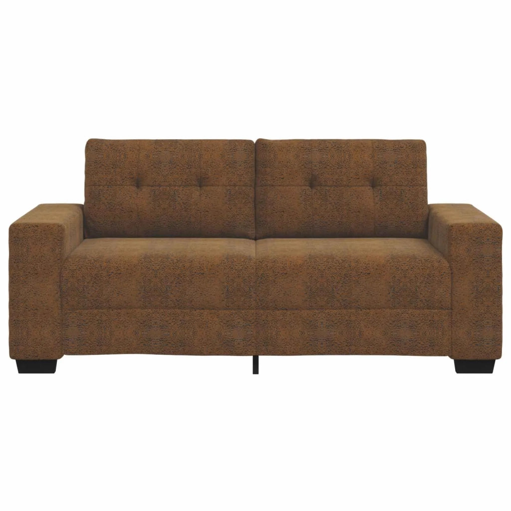 Divano a due posti Marrone 180 cm Pelle Scamosciata Sintetica 4105132