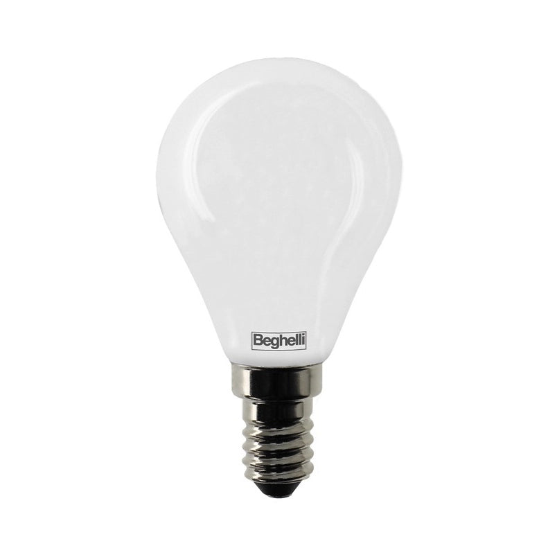 Beghelli LAMPADA LED SFERA E14 5W 6500K TUTTOVETRO OPALE