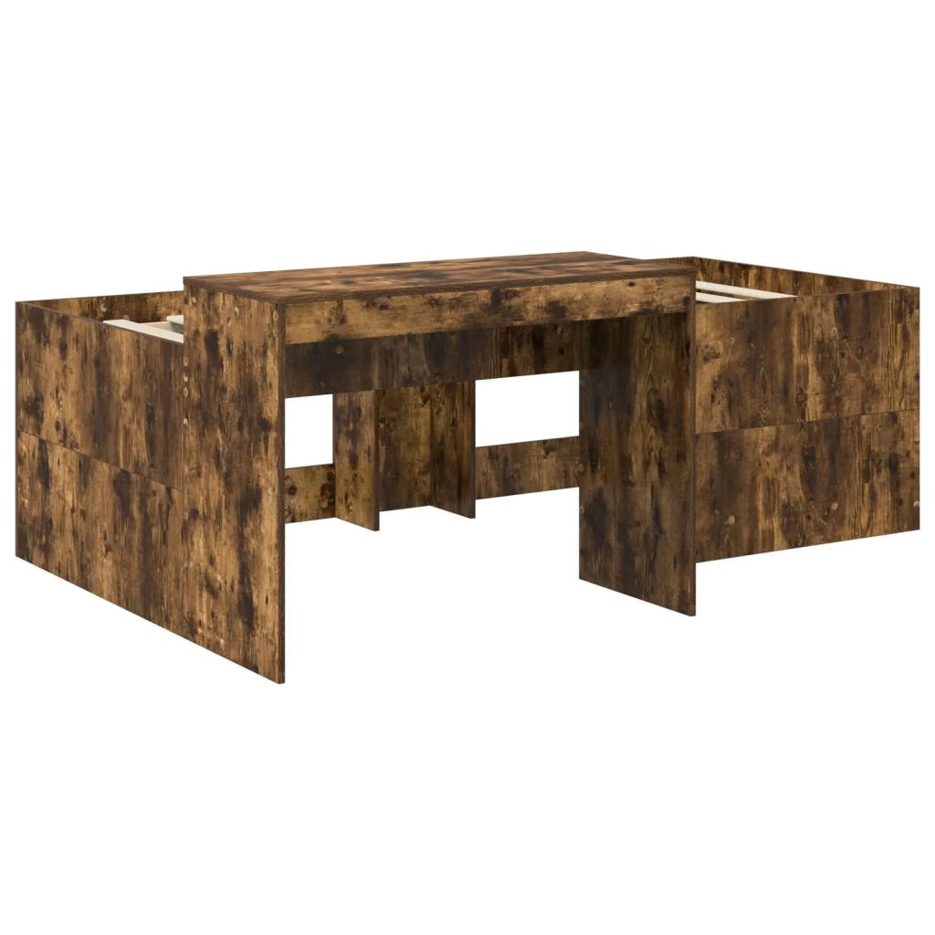 Letto alto per bambini con scrivania Rovere Fumo 98.5 x 200 cm 3422663
