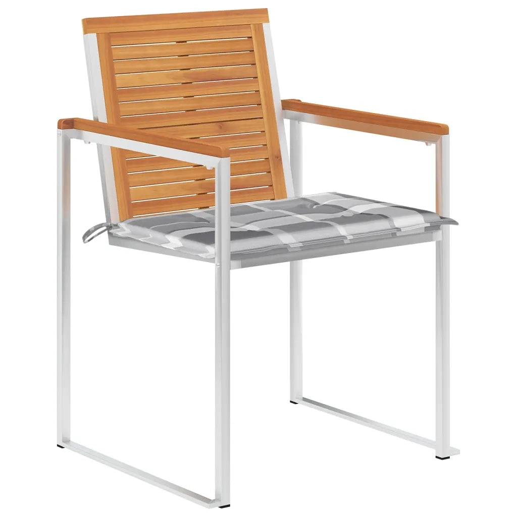 Sedie da Giardino con Cuscini 8 pz in Legno Massello di Acacia 3078538